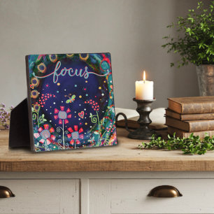 Plaque Photo Cute Focus Whimsical Floral Dragonfly Inspirivity