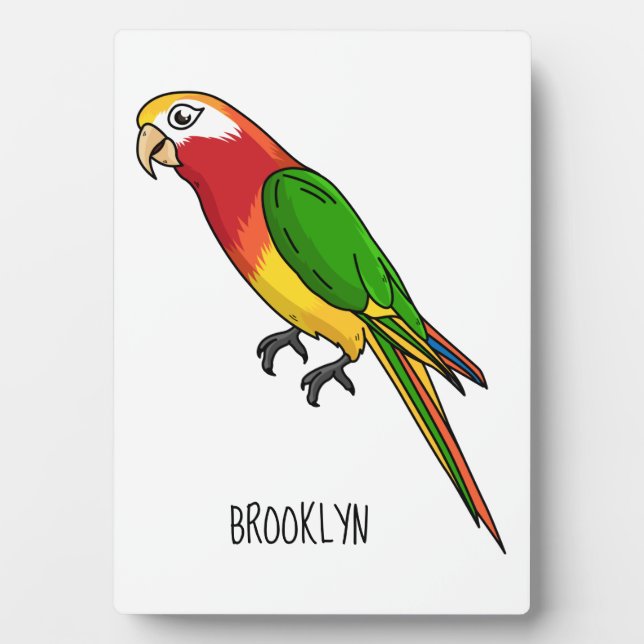 Plaque Photo Cute happy parrot (Devant)