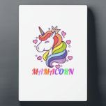 Plaque Photo Cute Mamacorn Unicorn Mom Birthday Outfit Rainbow<br><div class="desc">Cute Mamacorn Unicorn Mom Birthday Outfit Rainbow Colors T-Shirt_1</div>