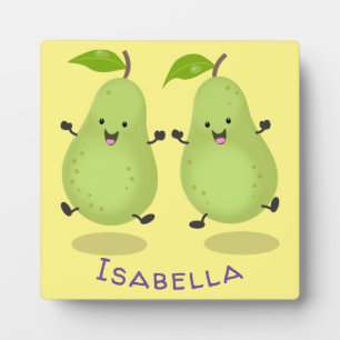 Plaque Photo Cute pear pair cartoon illustration