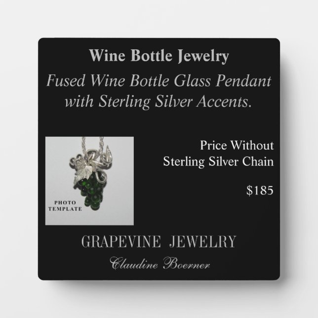 Plaque Photo Cute Produit Prix Easels Artisans (Devant)