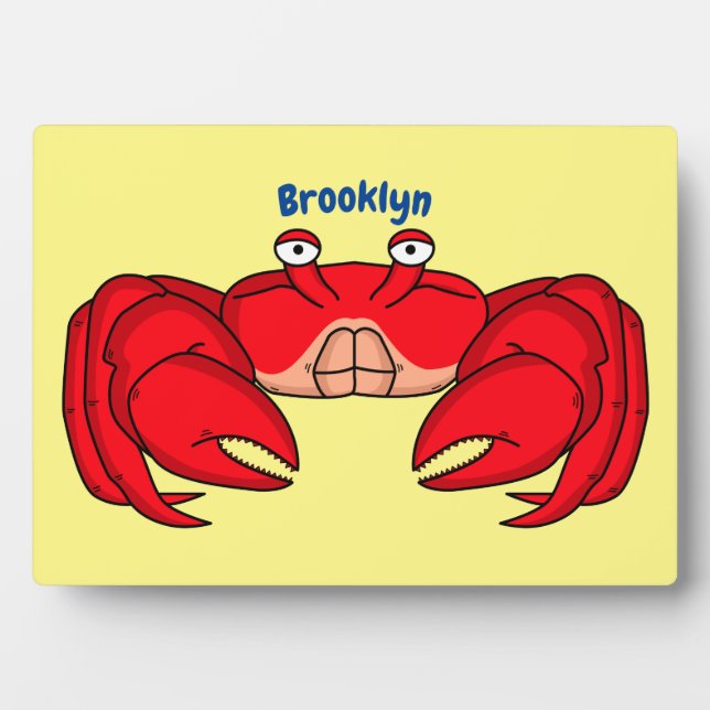 Plaque Photo Cute red crab cartoon (Devant)
