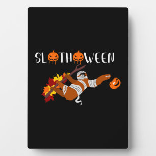 Plaque Photo Cute sloth Slothoween Halloween costume