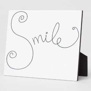 Plaque Photo cute smile doodwhite design