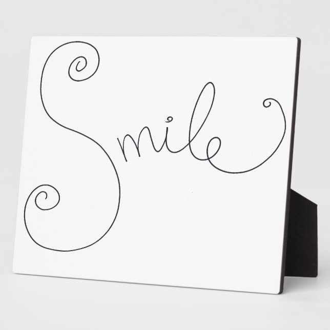 Plaque Photo cute smile doodwhite design (Côté)