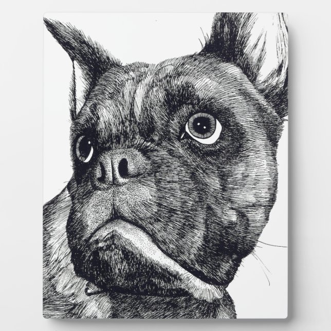 Plaque Photo Cutesse de chien de boxe (Devant)
