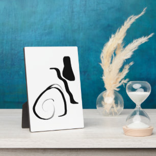 Plaque Photo Cycle de rotation : noir et blanc Abstrait