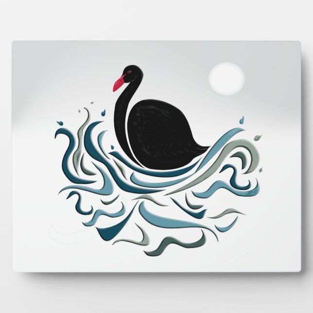 Plaque Photo Cygne noir (Devant)