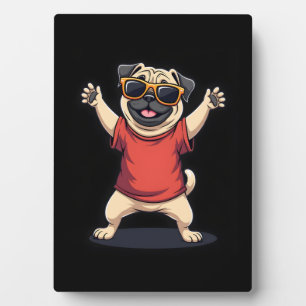 Plaque Photo Dabbing Dabbing Dab Carlin Chien Animaux Danse Ani