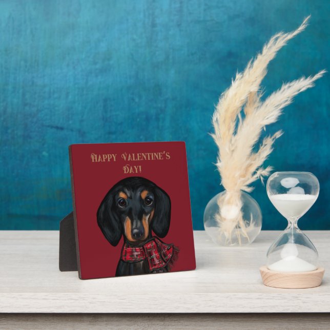 PLAQUE PHOTO DACHSHUND        (Insitu)