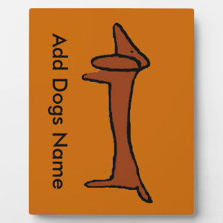 Plaque Photo Dachshund, ajouter un nom