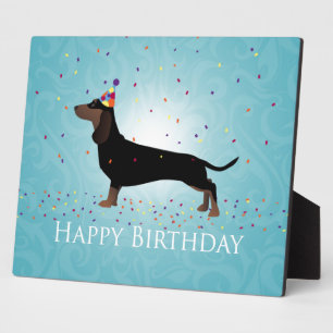 Plaque Photo Dachshund Joyeux Design d'anniversaire