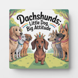 Plaque Photo Dachshunds Petit Chien, Grande Attitude