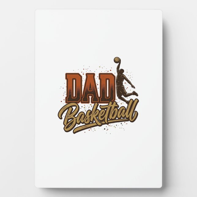 Plaque Photo Dad Basketball Vintage Engraving Shirt Design_1 (Devant)