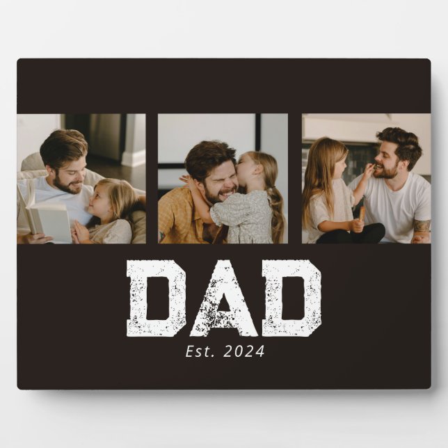 Plaque Photo Dad Established Black Fun 3 Photo (Devant)