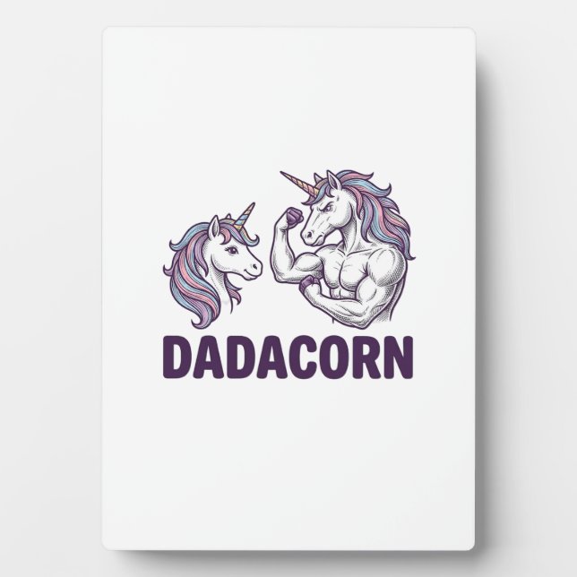 Plaque Photo Dadacorn Funny Unicorn Dad Vector Shirt Design_1 (Devant)