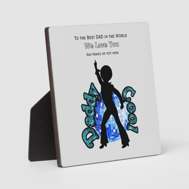 Plaque Photo Daddy Cool Disco Ball Dance Fête des Pères (Recto)