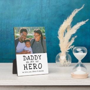 Plaque Photo Daddy Hero Typographie du Père`s Day Photo