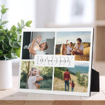 Plaque Photo Daddy Modern Fête des pères Photo Collage<br><div class="desc">Créez votre propre cadeau de fête des pères photo personnalisé pour le meilleur papa jamais. Facile à personnaliser en ajoutant quatre de vos photos préférées à ce simple modèle de collage.</div>