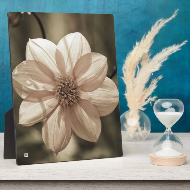 Plaque Photo Dahlia ensoleillé (Côté)