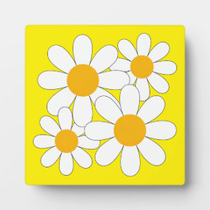 Plaque Photo Daisy Lumineuse et Audacieuse