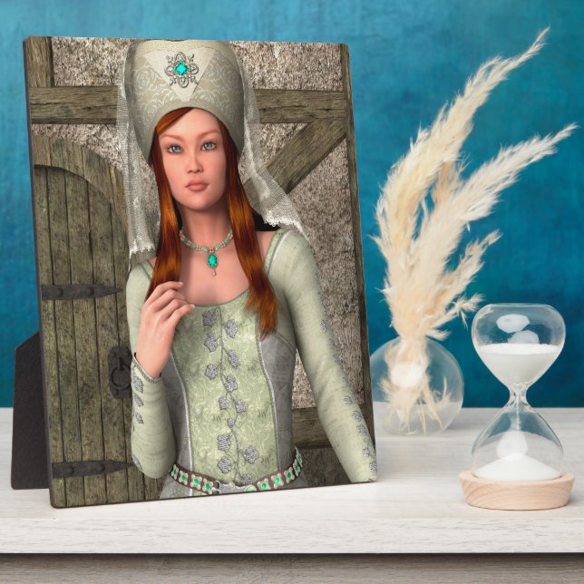 Plaque Photo Dame médiévale (Côté)