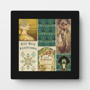 Plaque Photo Dames Art Nouveau