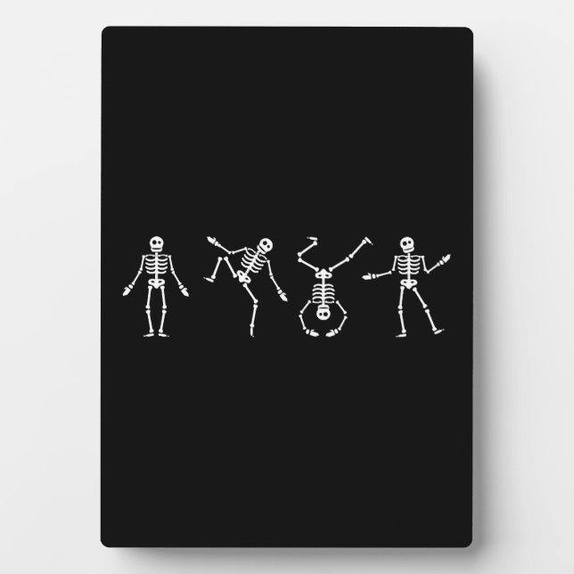 Plaque Photo Dancing Skeleton Halloween (Devant)