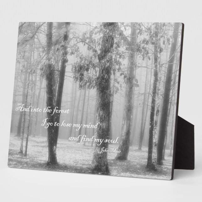 Plaque Photo Dans la forêt je vais ... Trouver mon âme (Côté)