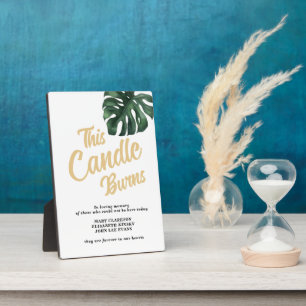 Plaque Photo Dans la mémoire aimante Panneau mariage feuille Pl