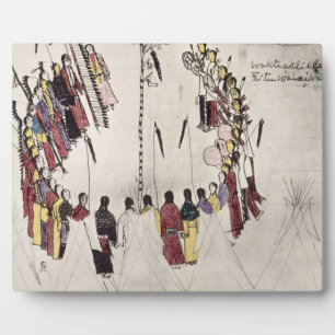 Plaque Photo Danses de Scalp ou de victoire (encre sur papier)