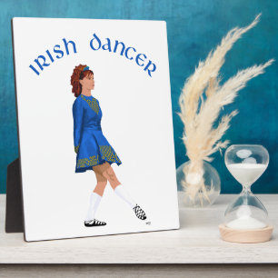 Plaque Photo Danseur irlandais en chaussures souples en bleu