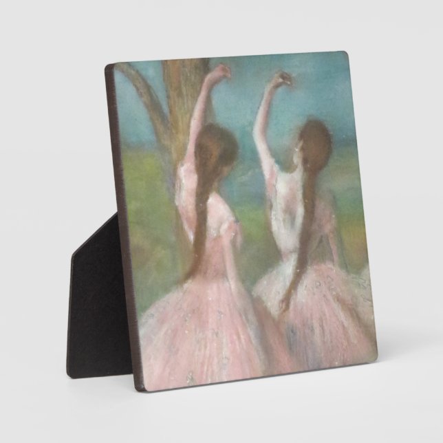 Plaque Photo Danseurs en Pink Edgar Degas (Recto)