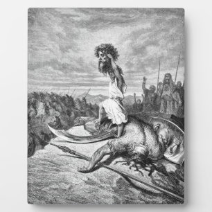 Plaque Photo David Slay Goliath De Gustave Dore 1886