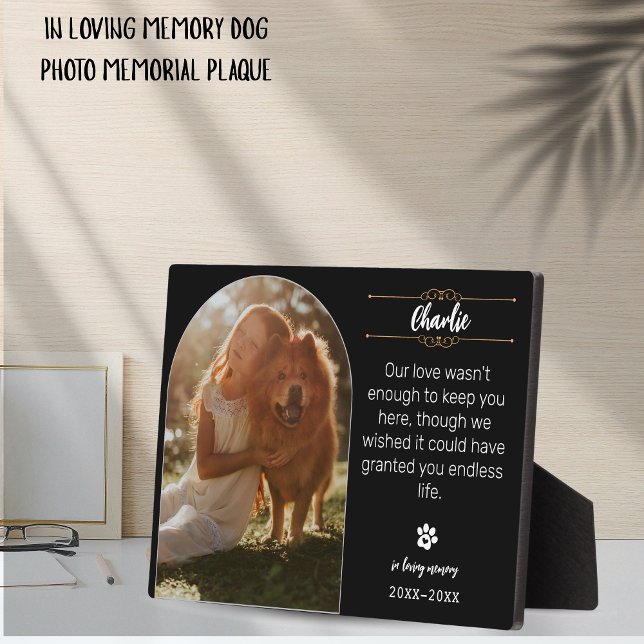 Plaque Photo de Chien - Personnalisé En Souvenir A (Forever In Our Hearts Pet Memorial Photo Keepsake)