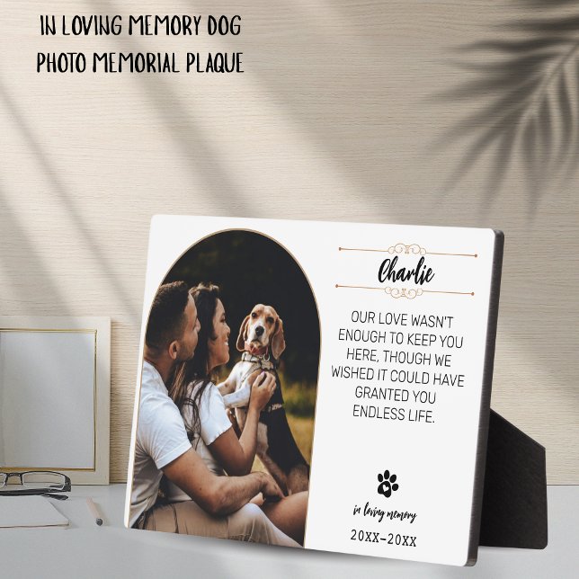 Plaque Photo de Chien - Personnalisé En Souvenir A (In Loving Memory Dog Photo Plaque – Personalized Gift)