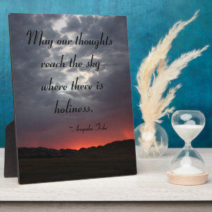 Plaque photo de la citation indienne d'Arapaho