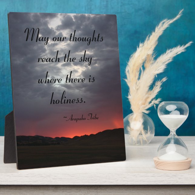 Plaque photo de la citation indienne d'Arapaho (Côté)