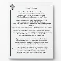 Plaque photo de la tablette Adieu 8x10