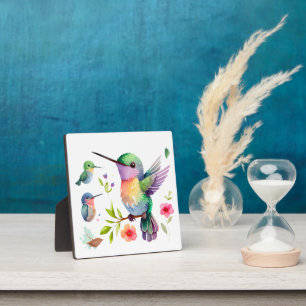 Plaque Photo De mignons colibris pour les amateurs d'oiseaux su