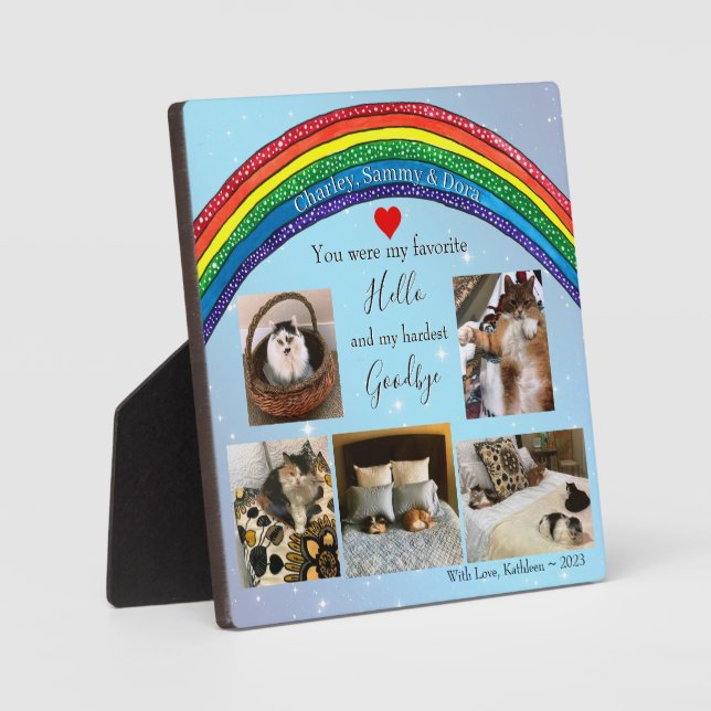 Plaque Photo de Monument Funéraire pour Mon Animal (Recto)