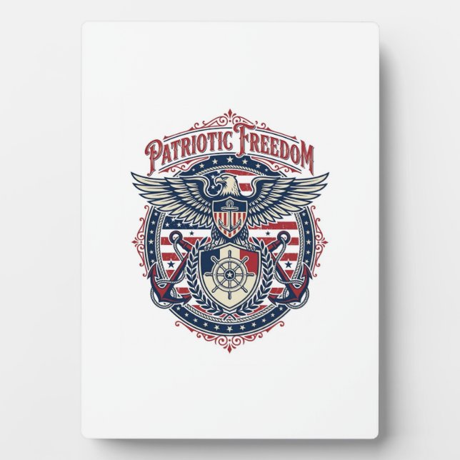 Plaque Photo Débardeur graphique vectoriel prépa côtier patriot (Devant)