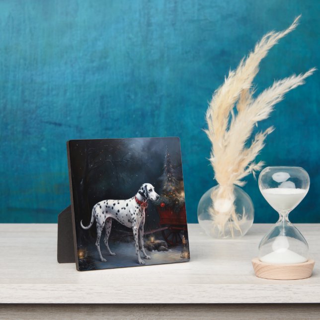 Plaque Photo Décor de Noël Dalmatien Snowy (Insitu)