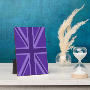 Plaque Photo Décor Union Jack Accent Violet