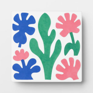 Plaque Photo Découpages floraux audacieux dans le style Matisse