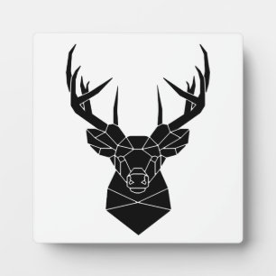 Plaque Photo Deer Head Fichier Ai Géométrique Deer Silhouette S