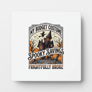 Plaque Photo Déguisement drôle de sorcière cassée pour Hallowee