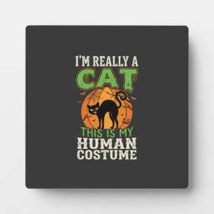 Plaque Photo Déguisement Humain Chat Halloween Création Drôle