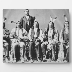Plaque Photo Délégation des chefs sioux, dirigée par Red Cloud 