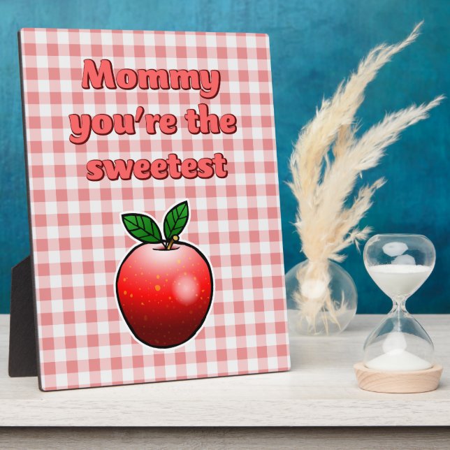 Plaque Photo Délicieuse Pomme rouge (Côté)